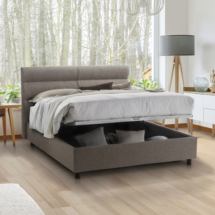 Spacious, cozy bedroom interior